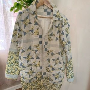 Long Quilted patchwork coat handmade